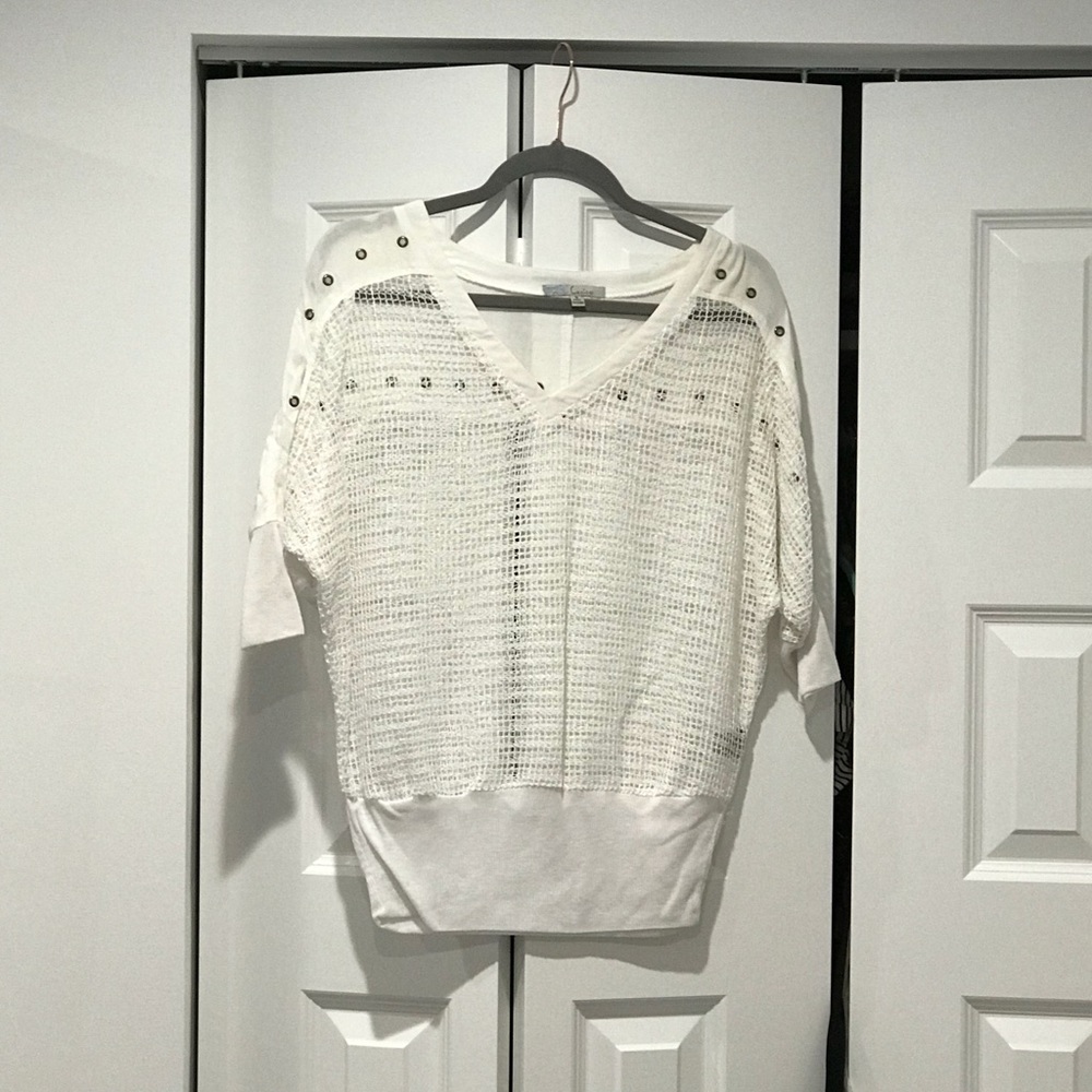 White mesh top